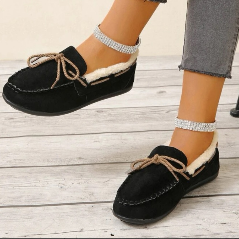 Thermal Lined Flat Loafers || SIZE- us6